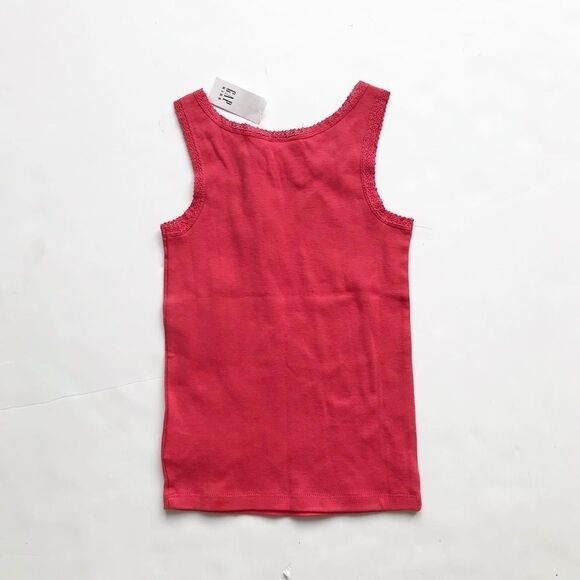 Gapkids NWT coral lace hem tank top S(6-7Y) - Picture 4 of 4